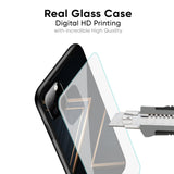 Sleek Golden & Navy Glass Case for OPPO A77s