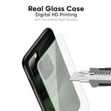 Green Leather Glass Case for Redmi 12