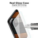 Tri Color Wood Glass Case for Redmi 12