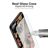 Lines Pattern Flowers Glass Case for Realme C33