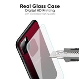 Wine Red Glass Case For Realme C35