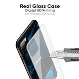 Polygonal Blue Box Glass Case For Samsung Galaxy M34 5G
