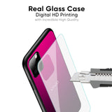 Purple Ombre Pattern Glass Case for Vivo Y15s