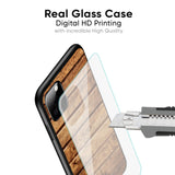 Wooden Planks Glass Case for Vivo V20