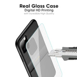 Grey Metallic Glass Case For Redmi 12