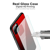 Maroon Faded Glass Case for Redmi Note 12