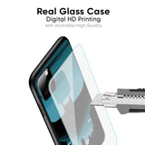 Cyan Bat Glass Case for iPhone XR