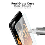 Fire Flame Glass Case for Vivo V27 5G