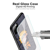 Orange Chubby Glass Case for Oppo A78 5G