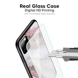 Pink & Gold Gllitter Marble Glass Case for Realme C2