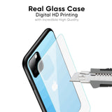 Wavy Blue Pattern Glass Case for iPhone 13 mini