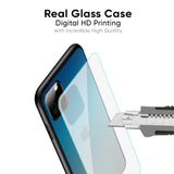 Sea Theme Gradient Glass Case for iPhone XS