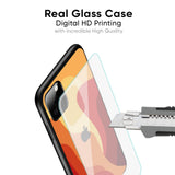 Magma Color Pattern Glass Case for iPhone XR