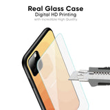 Orange Curve Pattern Glass Case for Redmi Note 12