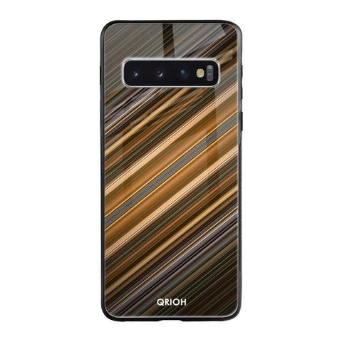 Diagonal Slash Pattern Samsung Galaxy S10 Plus Glass Back Cover Online