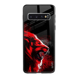 Red Angry Lion Samsung Galaxy S10 Plus Glass Back Cover Online