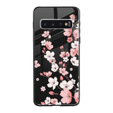 Black Cherry Blossom Samsung Galaxy S10 Plus Glass Back Cover Online