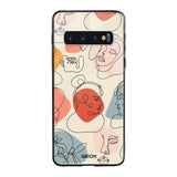 Abstract Faces Samsung Galaxy S10 Plus Glass Back Cover Online