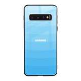 Wavy Blue Pattern Samsung Galaxy S10 Plus Glass Back Cover Online