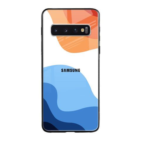 Wavy Color Pattern Samsung Galaxy S10 Plus Glass Back Cover Online
