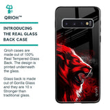 Red Angry Lion Glass Case for Samsung Galaxy S10 Plus