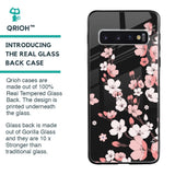 Black Cherry Blossom Glass Case for Samsung Galaxy S10 Plus