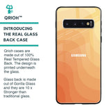 Orange Curve Pattern Glass Case for Samsung Galaxy S10 Plus