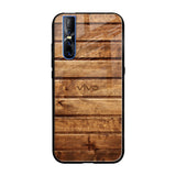 Wooden Planks Vivo V15 Pro Glass Back Cover Online