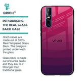 Wavy Pink Pattern Glass Case for Vivo V15 Pro