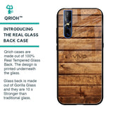 Wooden Planks Glass Case for Vivo V15 Pro