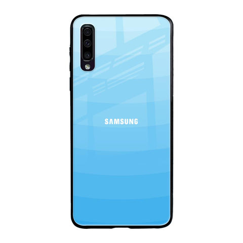 Wavy Blue Pattern Samsung Galaxy A50 Glass Back Cover Online