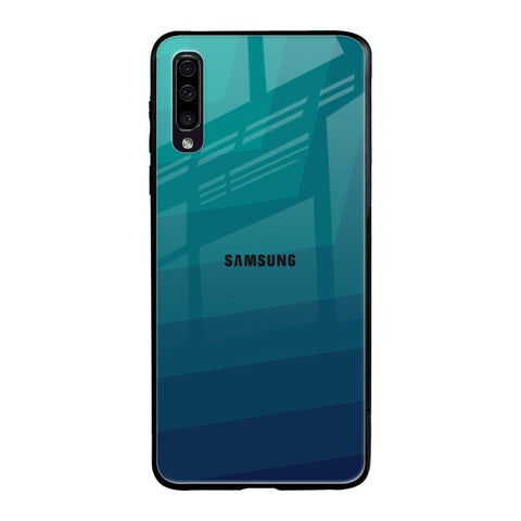 Green Triangle Pattern Samsung Galaxy A50 Glass Back Cover Online
