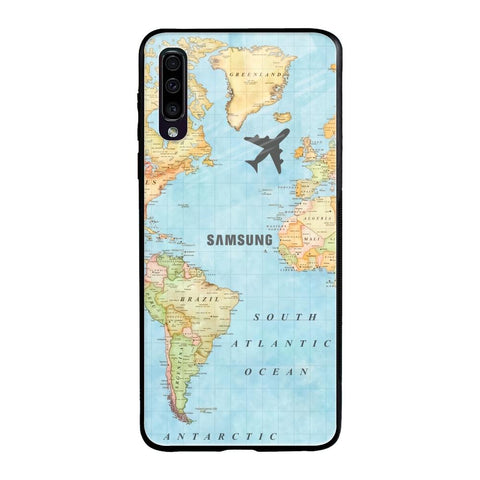 Fly Around The World Samsung Galaxy A50 Glass Back Cover Online