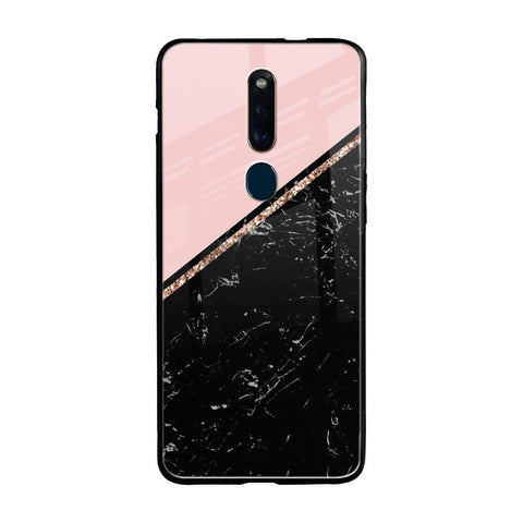 Marble Texture Pink Oppo F11 Pro Glass Cases & Covers Online