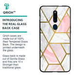 Geometrical Marble Glass Case for Oppo F11 Pro