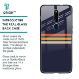 Tricolor Stripes Glass Case For Oppo F11 Pro