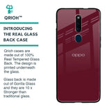 Classic Burgundy Glass Case for Oppo F11 Pro