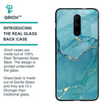 Blue Golden Glitter Glass Case for OnePlus 7 Pro