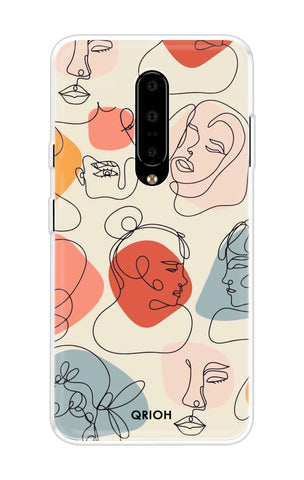 Abstract Faces OnePlus 7 Pro Back Cover