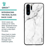 Modern White Marble Glass case for Huawei P30 Pro