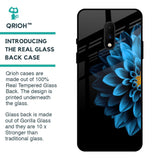 Half Blue Flower Glass Case for OnePlus 7