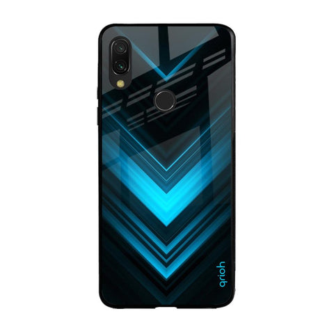 Vertical Blue Arrow Xiaomi Redmi Note 7S Glass Back Cover Online