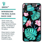 Tropical Leaves & Pink Flowers Glass case for Xiaomi Redmi Note 7S