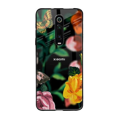 Flowers & Butterfly Xiaomi Redmi K20 Glass Back Cover Online