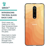 Orange Curve Pattern Glass Case for Xiaomi Redmi K20