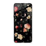 Black Spring Floral Xiaomi Redmi K20 Pro Glass Back Cover Online