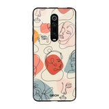 Abstract Faces Xiaomi Redmi K20 Pro Glass Back Cover Online