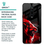 Red Angry Lion Glass Case for Xiaomi Redmi K20 Pro