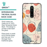 Abstract Faces Glass Case for Xiaomi Redmi K20 Pro