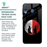 Anime Red Moon Glass Case for Samsung Galaxy M40